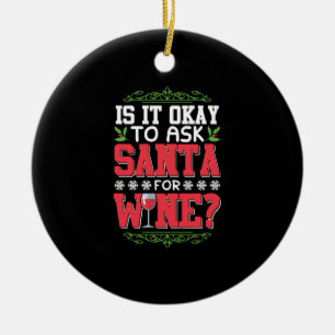 Décoration En Céramique Vin de Noël vin rouge