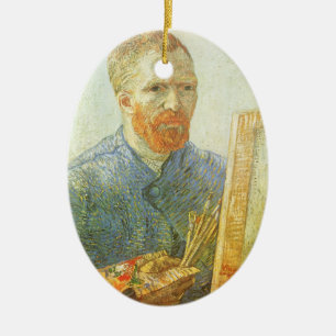 Décoration En Céramique Vincent van Gogh - Autoportrait devant Easel