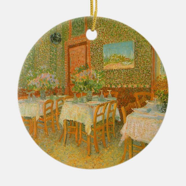 Décoration En Céramique Vincent van Gogh - Intérieur d'un restaurant (Devant)