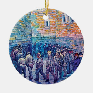 Décoration En Céramique Vincent Van Gogh - Les Prisonniers faisant leur ro