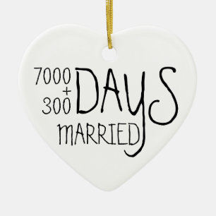 Décoration En Céramique Vingt Ans de Mariage