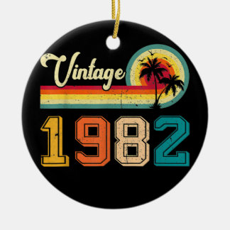 Décoration En Céramique Vintage 1982 40e anniversaire Hommes Femmes Rétro 