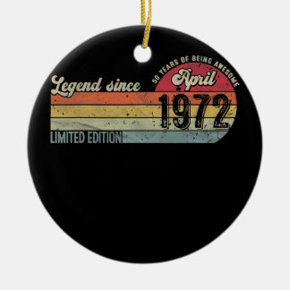 Décoration En Céramique Vintage 50ème anniversaire Légende depuis avril 19