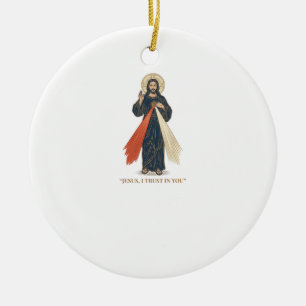 Décoration En Céramique Vintage Jésus, j'ai confiance en Toi, vecteur reli