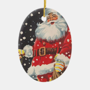 Décoration En Céramique Vintage Noël Père Noël