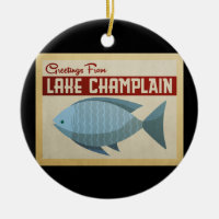 Vintage voyage de poissons du lac Champlain