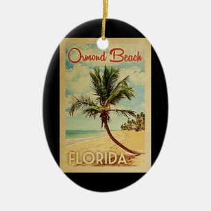 Décoration En Céramique Vintage voyage Ormond Beach Palm Tree