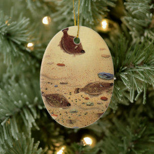 Décoration En Céramique Vintages, Marine Ocean Life Poisson plat