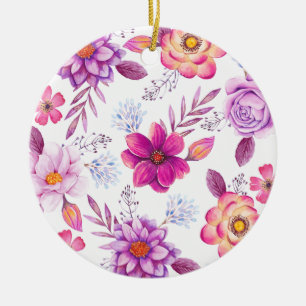 Décoration En Céramique Violet rose