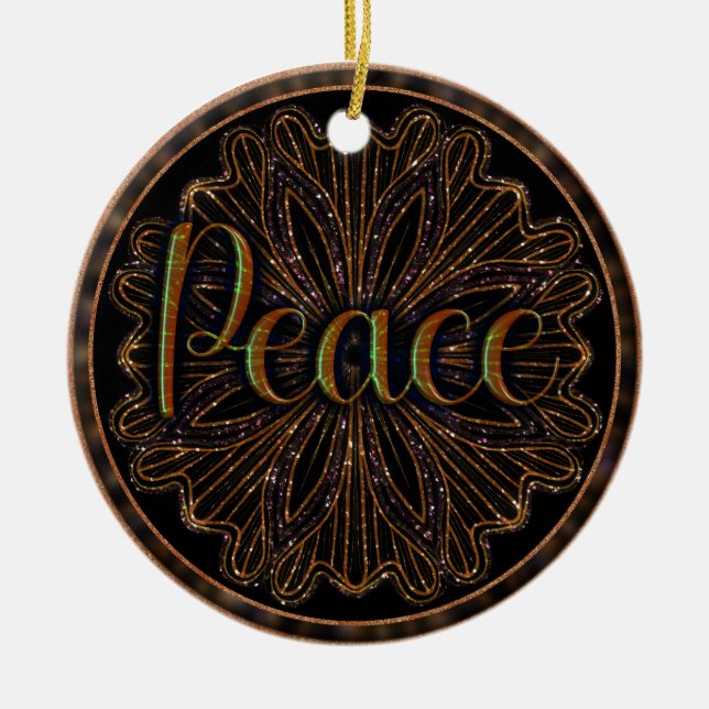 Décoration En Céramique Virtue Peace Mandala (Devant)