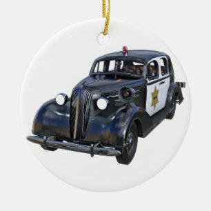 Décoration En Céramique Voiture de police classique