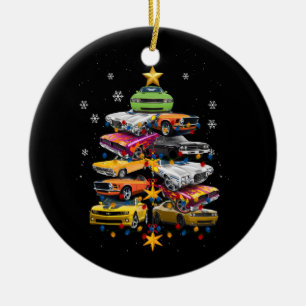 Décoration En Céramique Voiture Madness Arbre de Noël Classic Muscle Cars