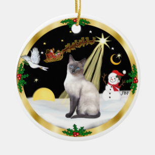 Décoration En Céramique Vol de nuit (GW) - Blue Point Siamese