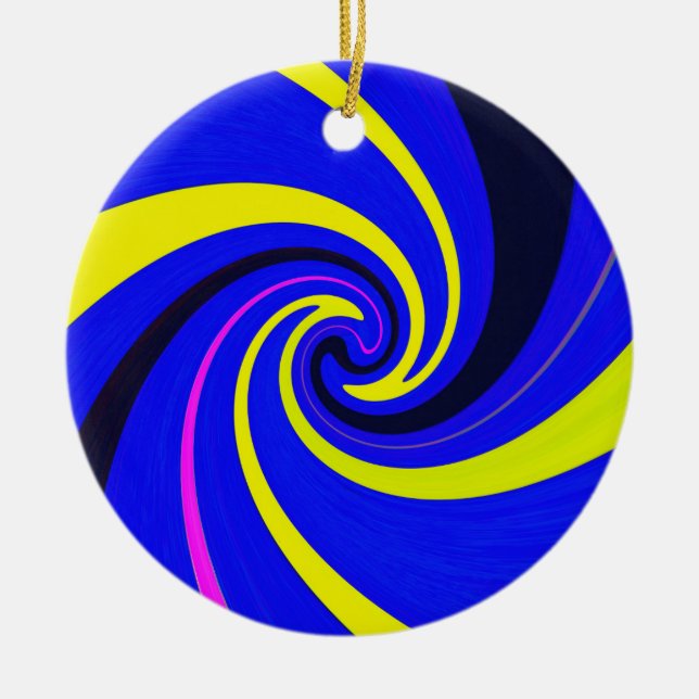Décoration En Céramique Vortex bleu (Devant)