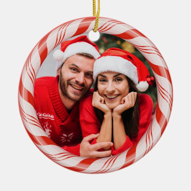 Décoration En Céramique VOS 2 photos dans un cadre de bonbons personnalisé (Devant)