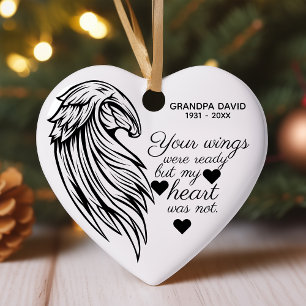 Décoration En Céramique Vos ailes étaient prêtes Mémorial de photo personn