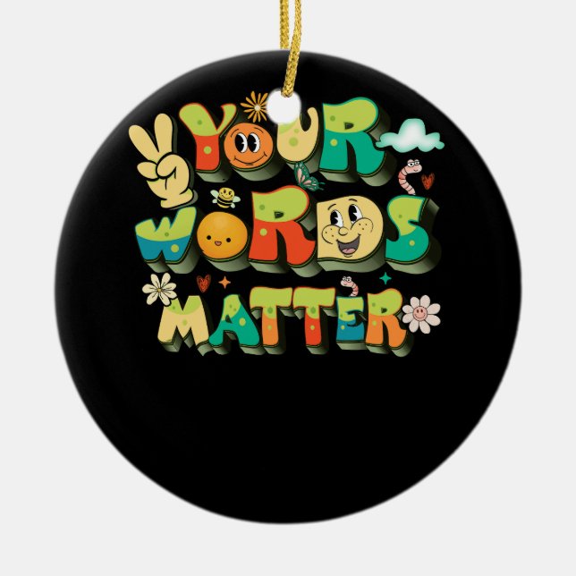 Décoration En Céramique Vos Mots Matière Thérapie vocale Langue Pathologie (Devant)