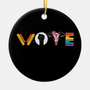 Décoration En Céramique VOTE Books Uterus LGBT Support