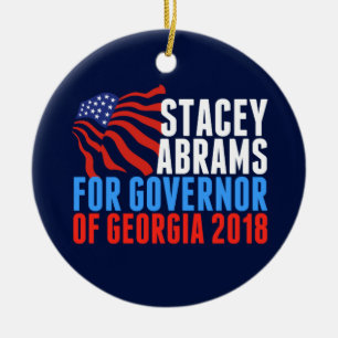 Décoration En Céramique Vote Stacey Abrams pour le gouverneur 2018 de la