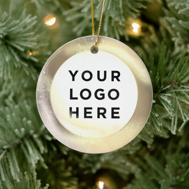 Décoration En Céramique Votre logo d'entreprise Noël personnalisé (Arbre)