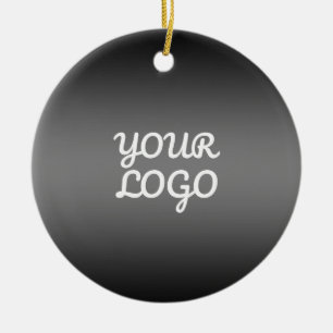 Décoration En Céramique Votre logo et moderne gris foncé modifiable couleu