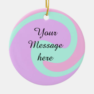 Décoration En Céramique Votre message ici ajouter texte nom monogramme ros