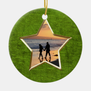 Décoration En Céramique Votre texte et votre photo : Cadre d'image en form