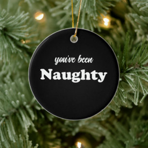 Décoration En Céramique Vous avez été Naughty noir drôle mignon photo pers
