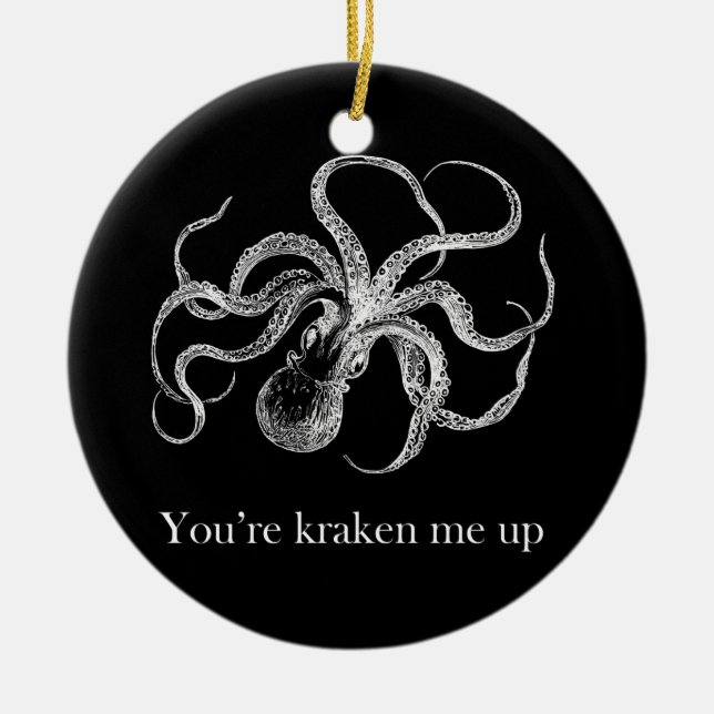 Décoration En Céramique 'Vous êtes kraken m'up (Devant)