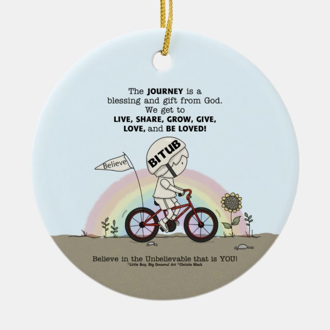 Décoration En Céramique Voyage est un cadeau (Devant)