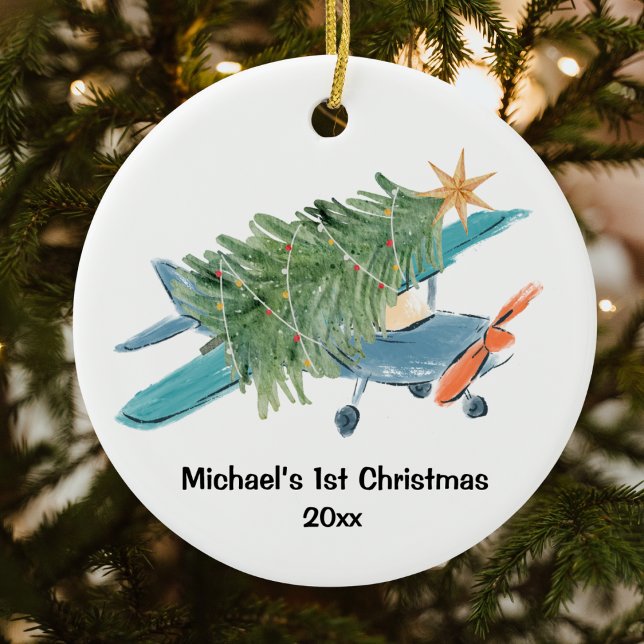 Décoration En Céramique Voyage personnalisé dans l'arbre de Noël (Créateur téléchargé)