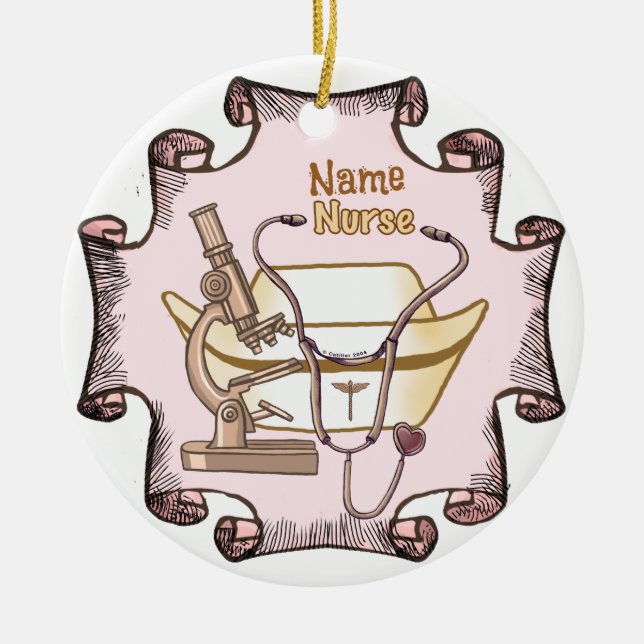 Décoration En Céramique Vraiment infirmière cool (Devant)