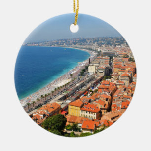 Décoration En Céramique Vue aérienne de la Côte d'Azur à Nice, France