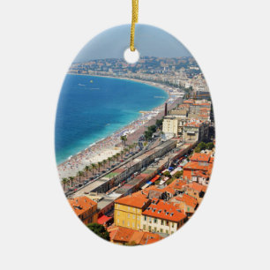 Décoration En Céramique Vue aérienne de la Côte d'Azur à Nice, France