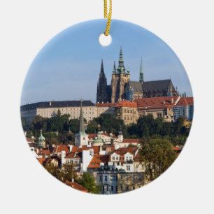 Décoration En Céramique Vue de la vieille ville et du château de Prague, R