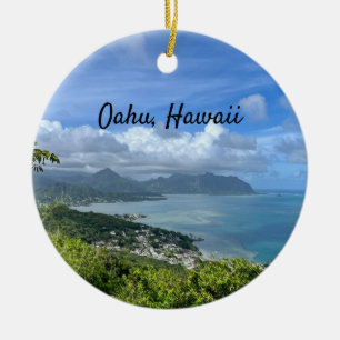 Décoration En Céramique Vue de Windward Oahu, Hawaii