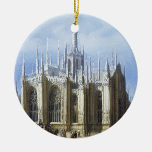 Décoration En Céramique Vue du dos de la cathédrale de Milan des 'vues de