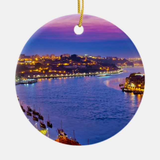 Décoration En Céramique Vue sur le fleuve Douro (Devant)