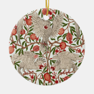Décoration En Céramique Walter Crane Cacatoès blanc Grenade rouge Art