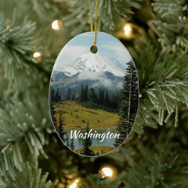 Décoration En Céramique Washington Mount Rainier Holiday (Arbre)