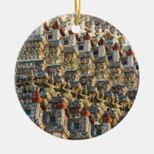 Décoration En Céramique Wat Arun temple à Bangkok Thaïlande