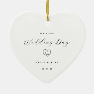 Décoration En Céramique Wedding Gift Just Married Keepsake Ornament