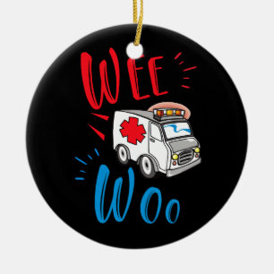 Décoration En Céramique WEE WOO AMR EMT AMR Paramedic Ambulance