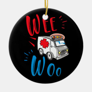 Décoration En Céramique WEE WOO AMR EMT AMR Paramedic Ambulance