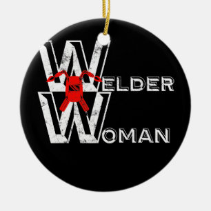 Décoration En Céramique Welder Femme Soudain Cadeau Dames Soudain Techniqu