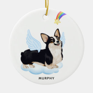 Décoration En Céramique Welsh Corgi Angel Dog Personnalisé Pet Memorial