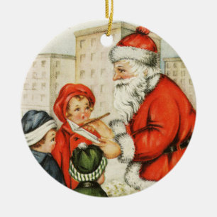Décoration En Céramique Wesołych Świąt Polonais Joyeux Décor de Noël Ceram