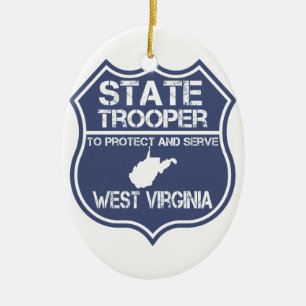 Décoration En Céramique West Virginia State Trooper Protect and Serve