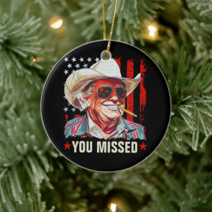 Décoration En Céramique Western Trump Cowboy Trump 2024 vous a manqué