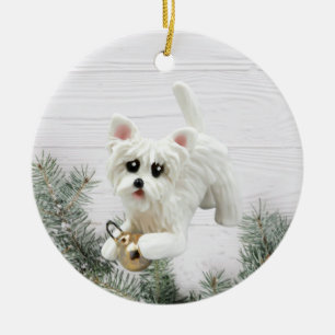 Décoration En Céramique Westie West Highland White Terrier Ornament